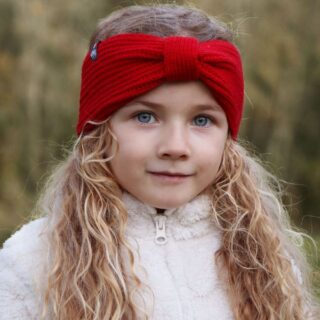 Maison Bonnefoy - Bandeau avec nœud Perinne enfant Rouge