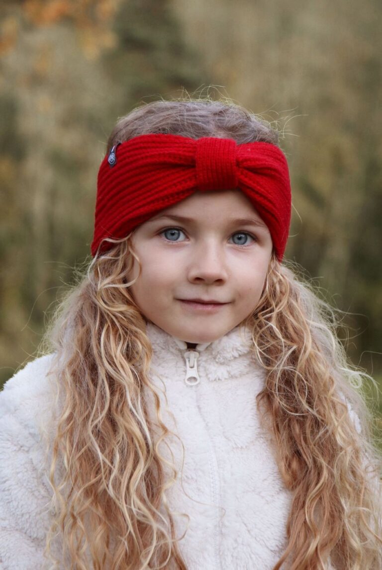 Maison Bonnefoy - Bandeau avec nœud Perinne enfant Rouge