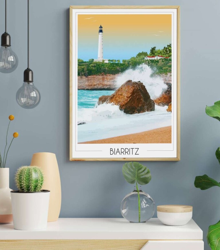 Foliove - Affiche Phare de Biarritz