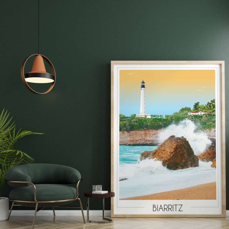 Foliove - Affiche Phare de Biarritz