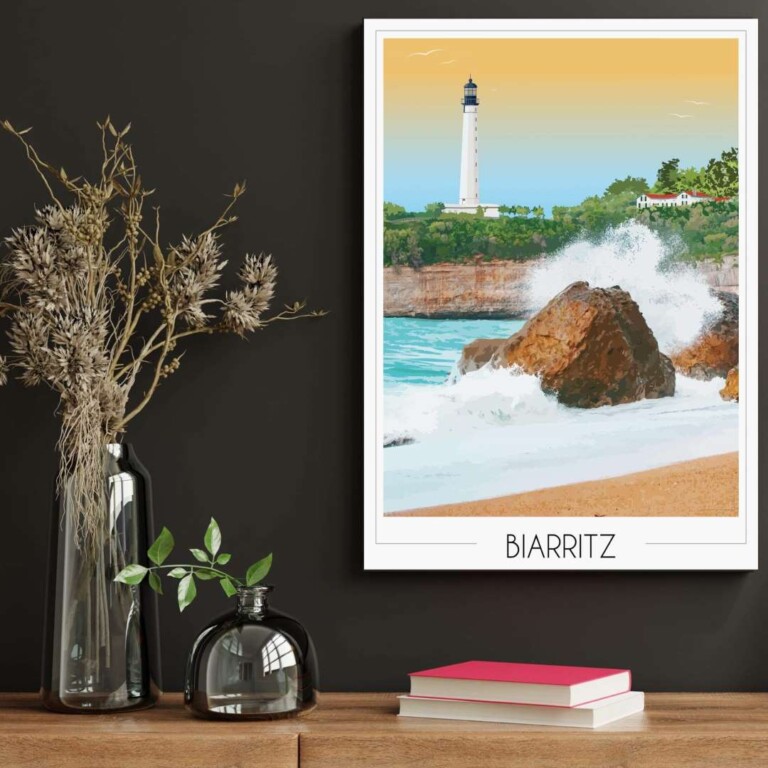 Foliove - Affiche Phare de Biarritz