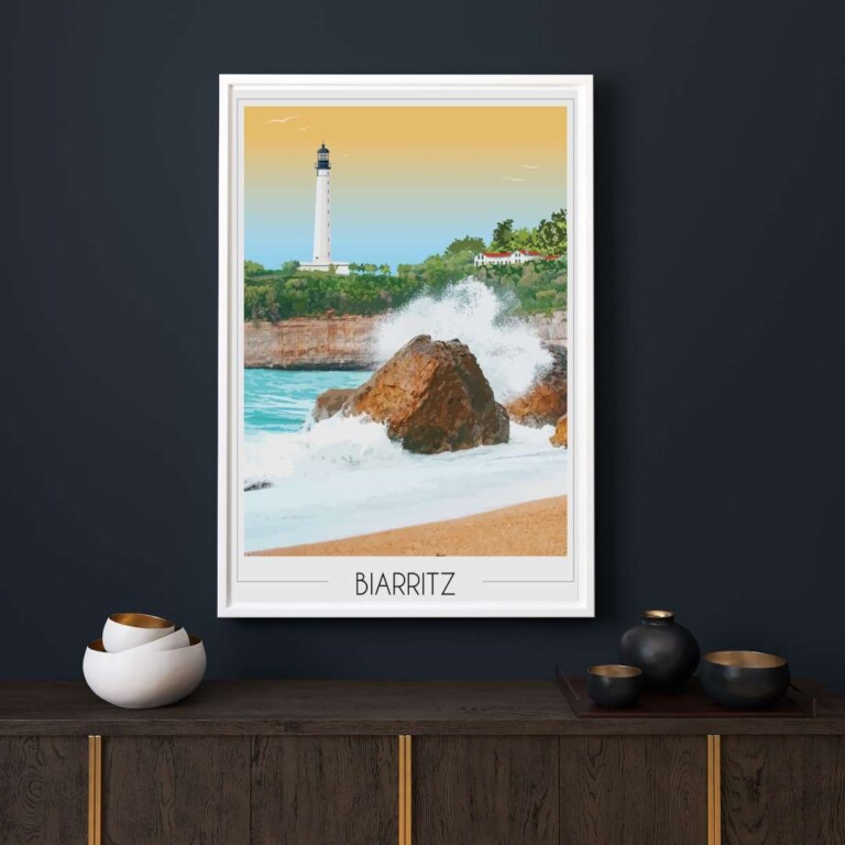 Foliove - Affiche Phare de Biarritz