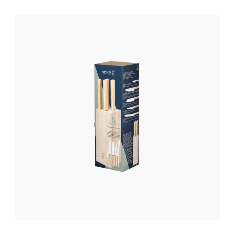 OPINEL - Bloc OPINEL avec 5 couteaux de cuisine Parallèle - 2 modèles