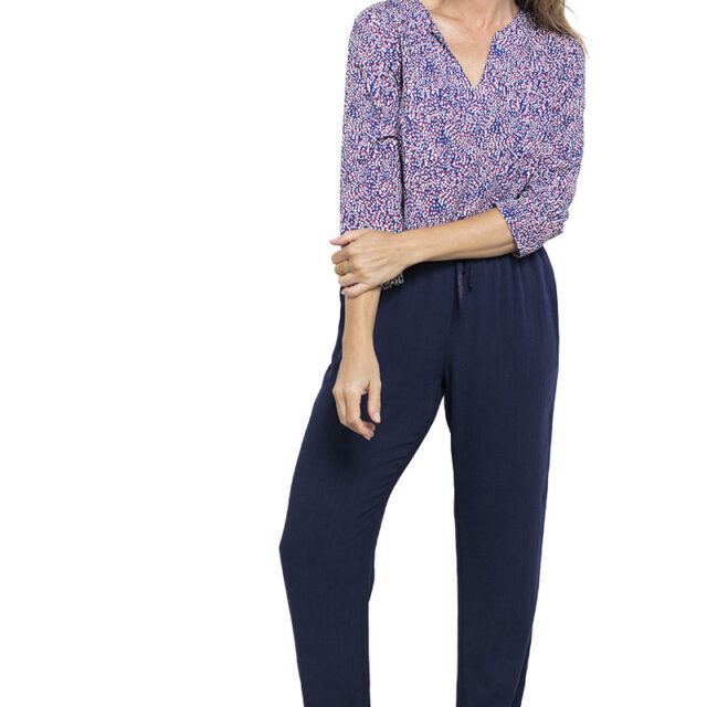 Maison Solfin - Blouse en viscose col tunisien Made in France| B.Solfin