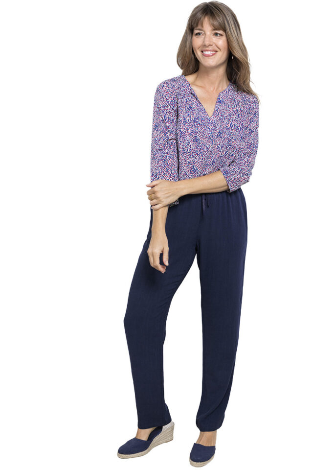 Maison Solfin - Blouse en viscose col tunisien Made in France| B.Solfin