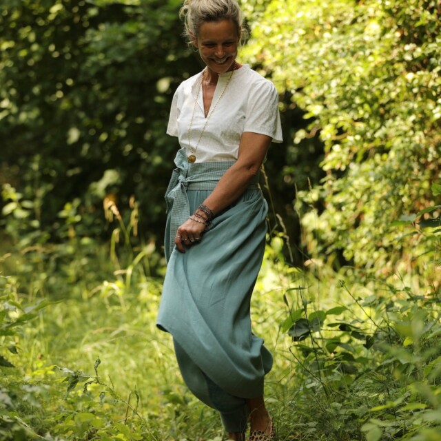 Quintessence - Blouse Ernestine coton léo blanc ton sur ton