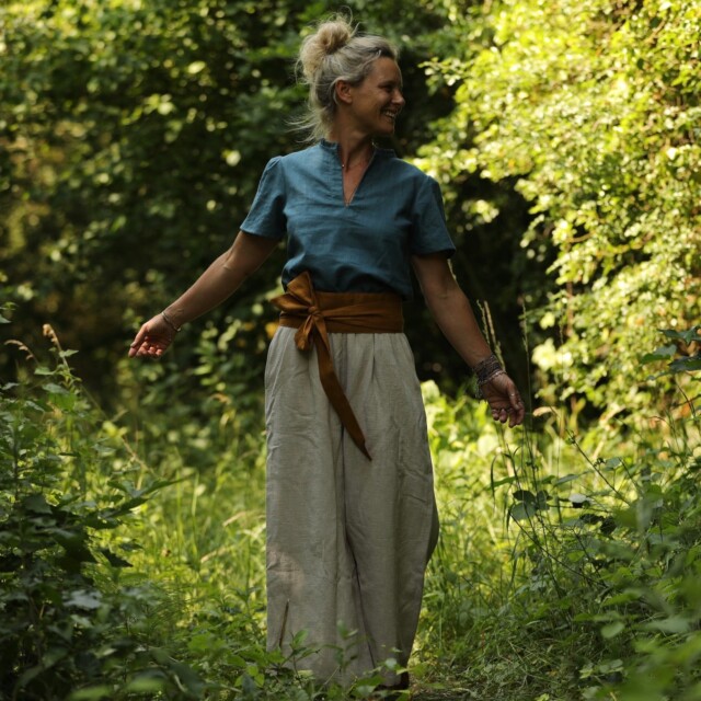 Quintessence - Blouse Ernestine lin navy