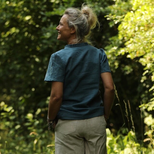 Quintessence - Blouse Ernestine lin navy