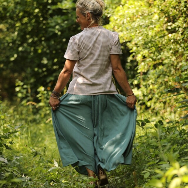 Quintessence - Blouse Ernestine vichy de coton ficelle