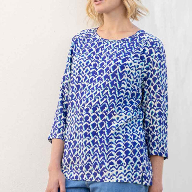 Maison Solfin - Blouse imprimée en viscose Made in France| B.Solfin