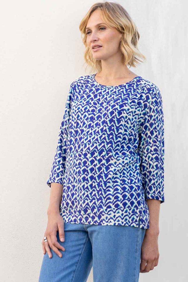 Maison Solfin - Blouse imprimée en viscose Made in France| B.Solfin