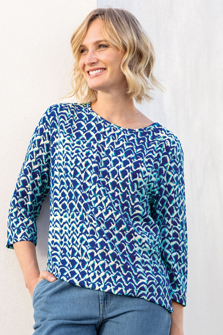 Maison Solfin - Blouse imprimée en viscose Made in France| B.Solfin