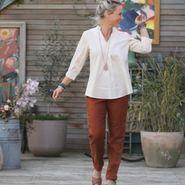 Quintessence - Blouse Isabeau - lin naturel