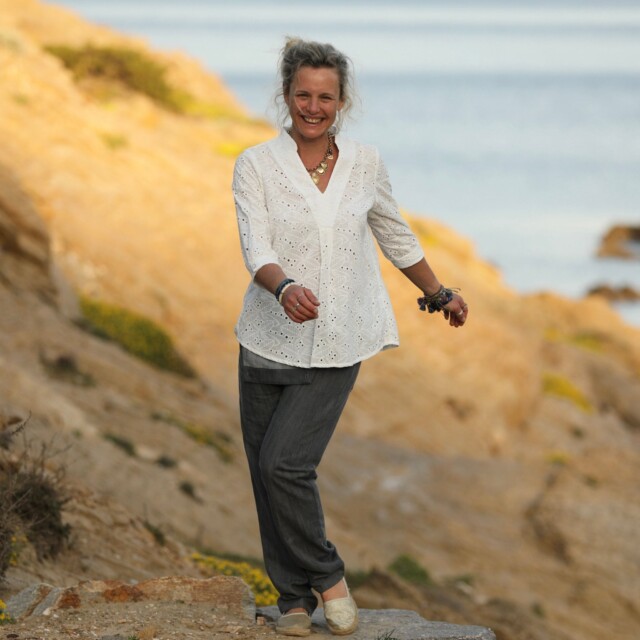 Quintessence - Blouse Isabeau - voile brodé feuillage