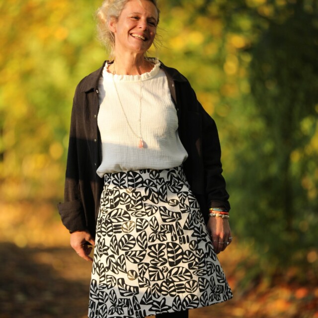 Quintessence - Blouse Janelle – Double gaze de coton ivoire