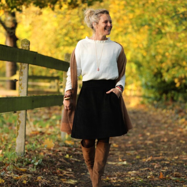 Quintessence - Blouse Janelle – Double gaze de coton ivoire