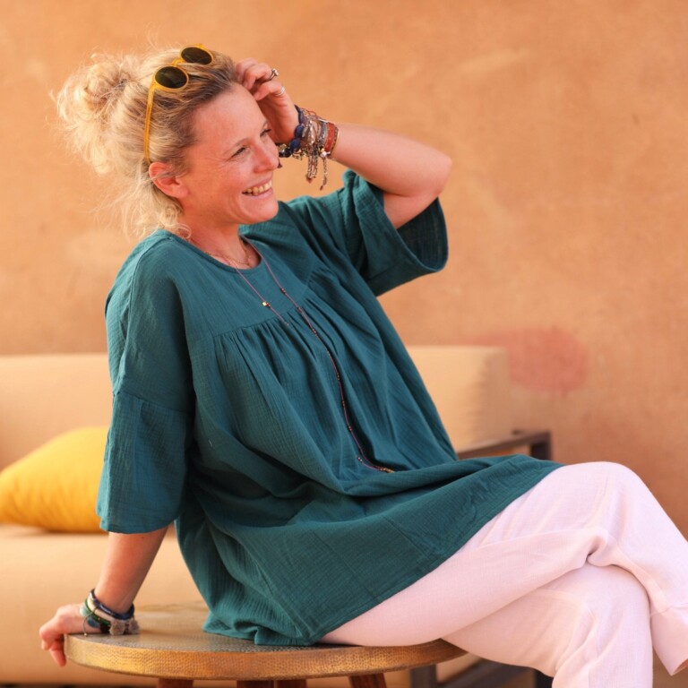 Quintessence - Blouse Léopoldine - double gaze de coton canard