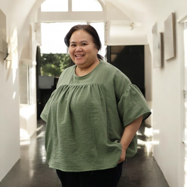 Quintessence - Blouse Léopoldine - double gaze de coton rouge coquelicot