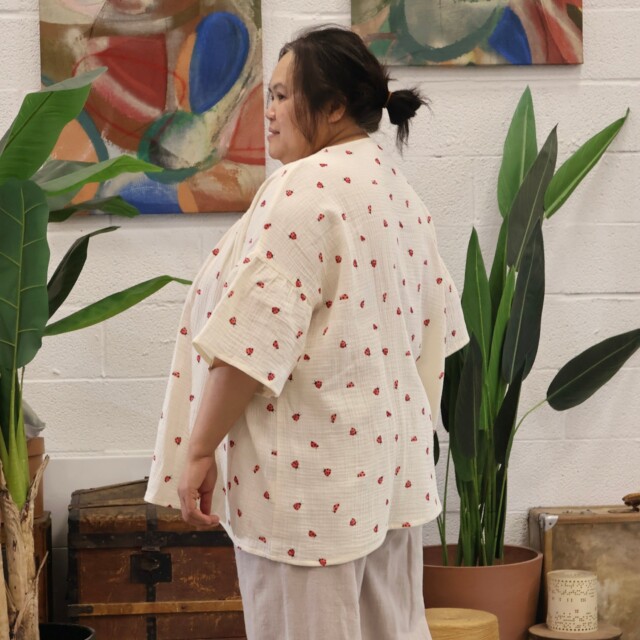 Quintessence - Blouse Léopoldine - Gaze légère à double structure nude