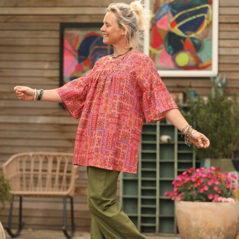Quintessence - Blouse Léopoldine -  viscose géométrique pep's