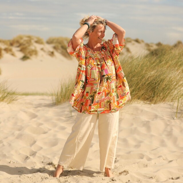 Quintessence - Blouse Léopoldine - viscose Verdure tropicale