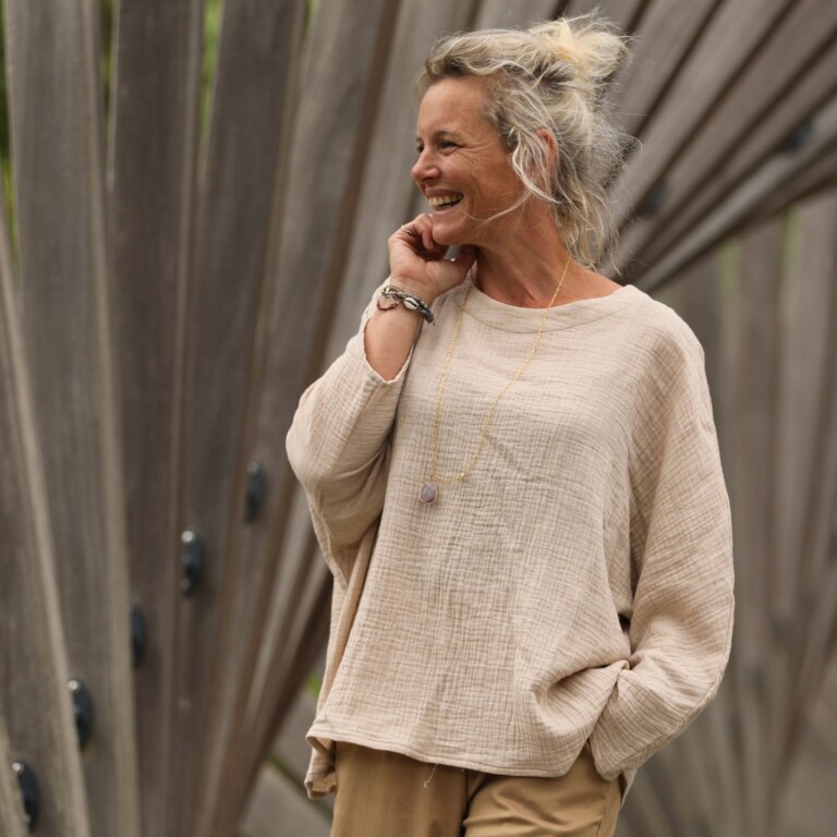 blouse naomie double gaze de coton ficelle chine 6507116 Quintessence - Blouse Naomie - double gaze de coton ficelle chiné