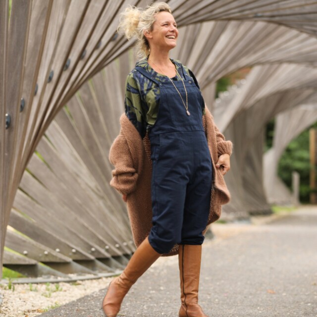 Quintessence - Blouse Naomie - satin de coton Ondée botanique