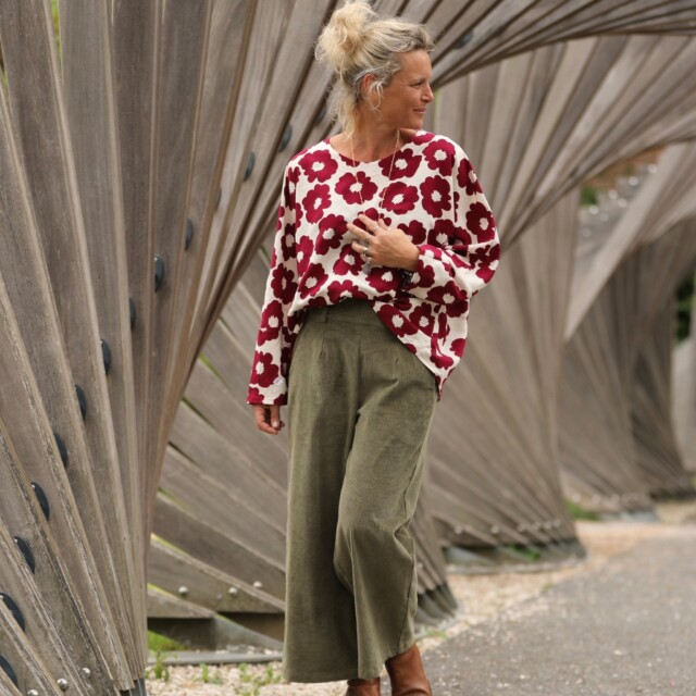 Quintessence - Blouse Naomie - Viscose Fleur Grenade