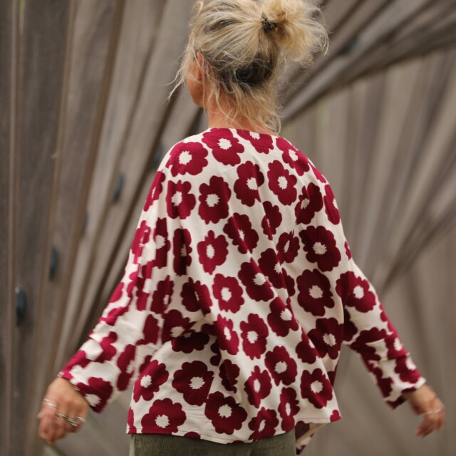 Quintessence - Blouse Naomie - Viscose Fleur Grenade