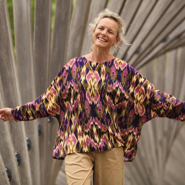 Quintessence - Blouse Naomie - viscose Ikat – Taille unique