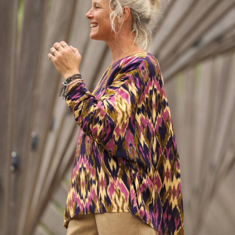 Quintessence - Blouse Naomie - viscose Ikat – Taille unique