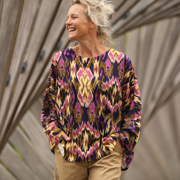 Quintessence - Blouse Naomie - viscose Ikat – Taille unique