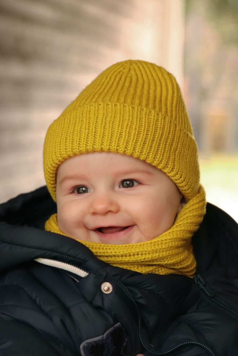 Maison Bonnefoy - Bonnet Perinne enfant Citron 1/3 ans