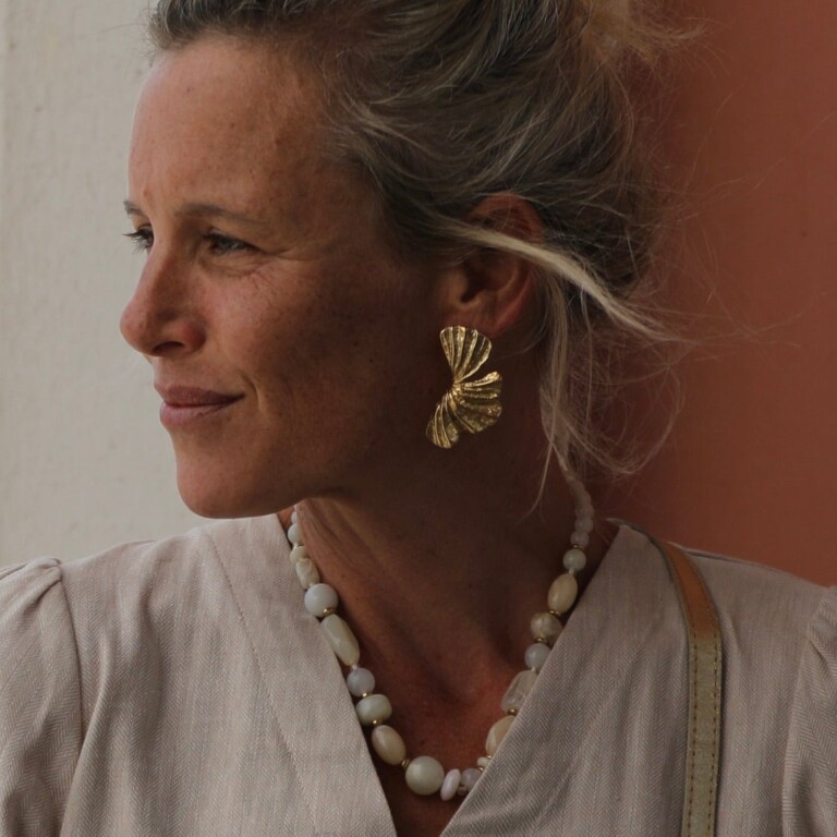 Quintessence - Boucle d'oreille Zéphir dorées