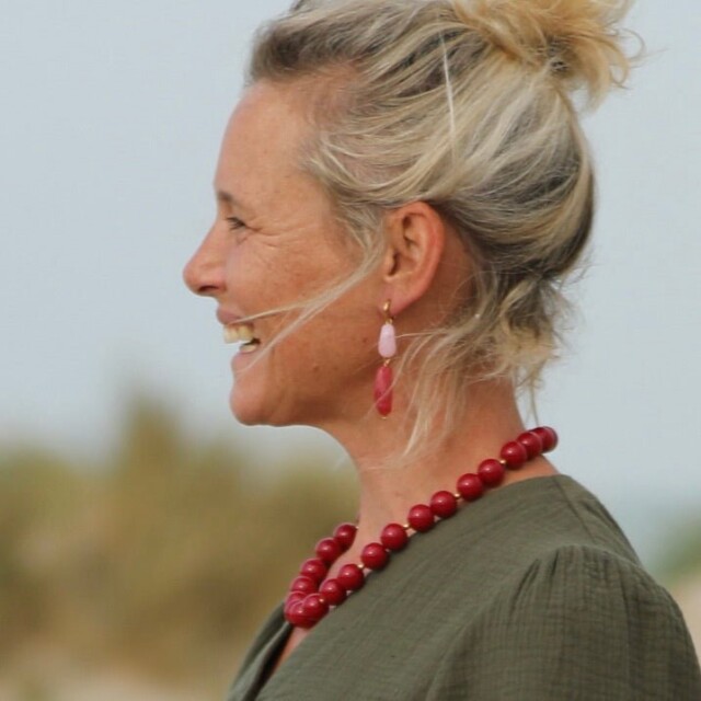 Quintessence - Boucles d’oreilles Abysse – Grenat