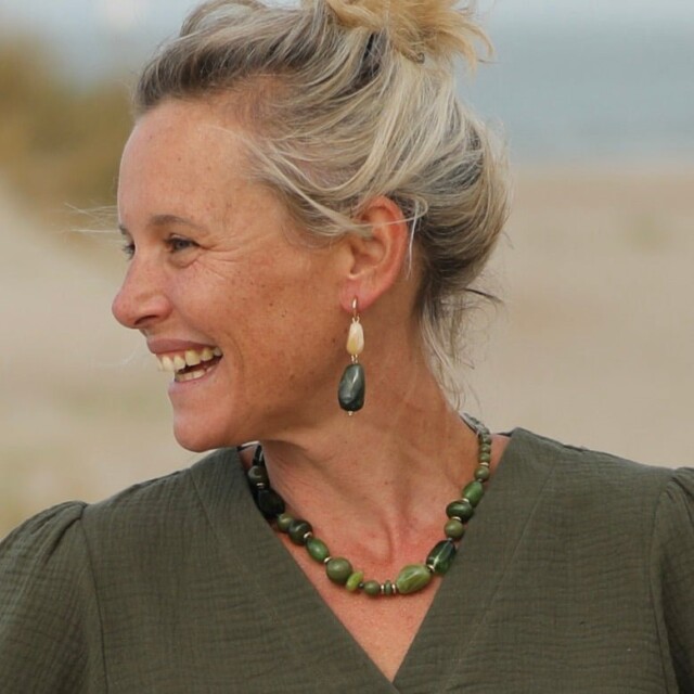 Quintessence - Boucles d’oreilles Abysse – vert profond/doré