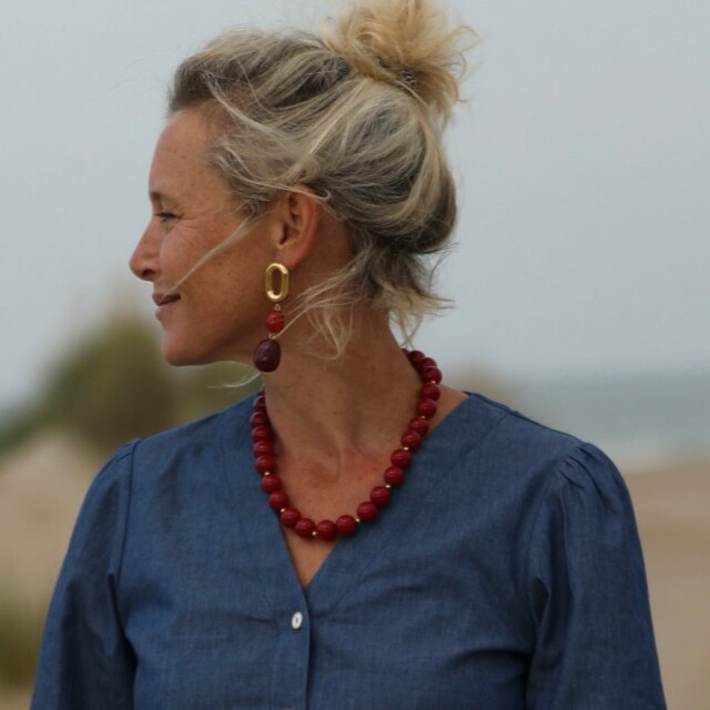 Quintessence - Boucles d’oreilles Énigme – Grenat