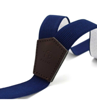 Bretelles made in france en cuir, couleur bleu par la marque THE FRENCH GAME THE FRENCH GAME - Bretelles made in france en cuir, couleur bleu