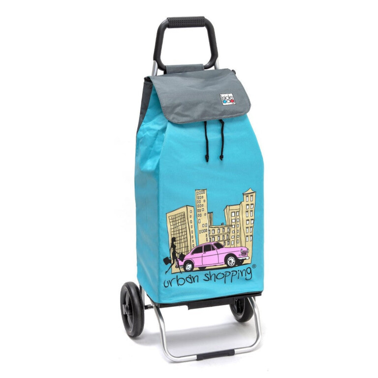 Mon Chariot de Courses - Chariot de courses pliable Buggy - Sac 55L imperméable - Turquoise US