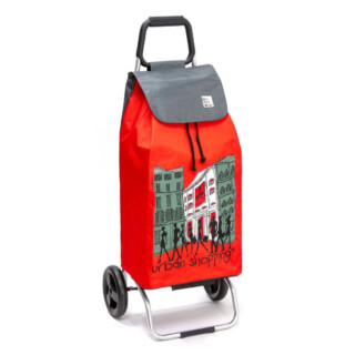 Mon Chariot de Courses - Chariot de courses pliable Buggy – Sac 55L imperméable – Rouge US