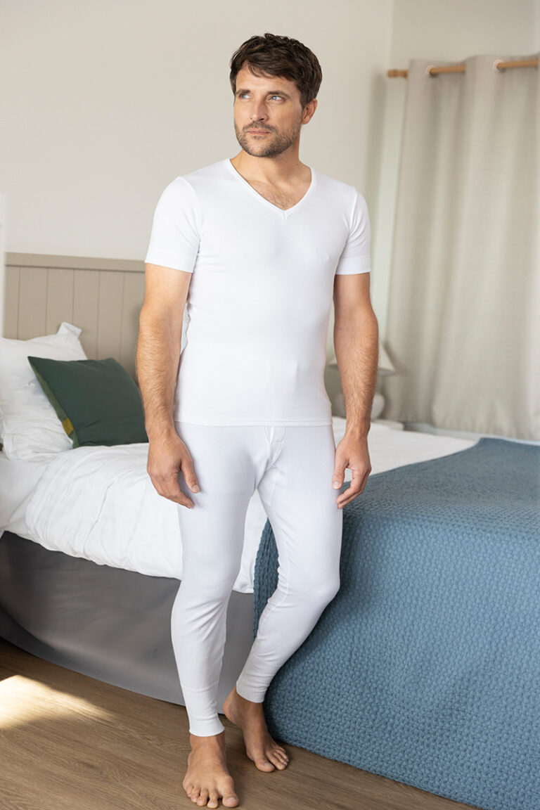 Maison Solfin - Caleçon long ouvert en coton Made in France| B.Solfin