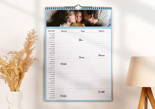 Photoweb - Calendrier familial mural A3 portrait