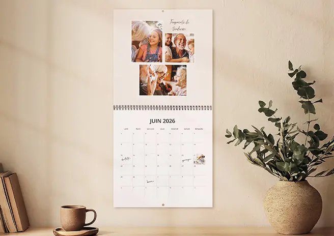 Photoweb - Calendrier mural carre XL double page