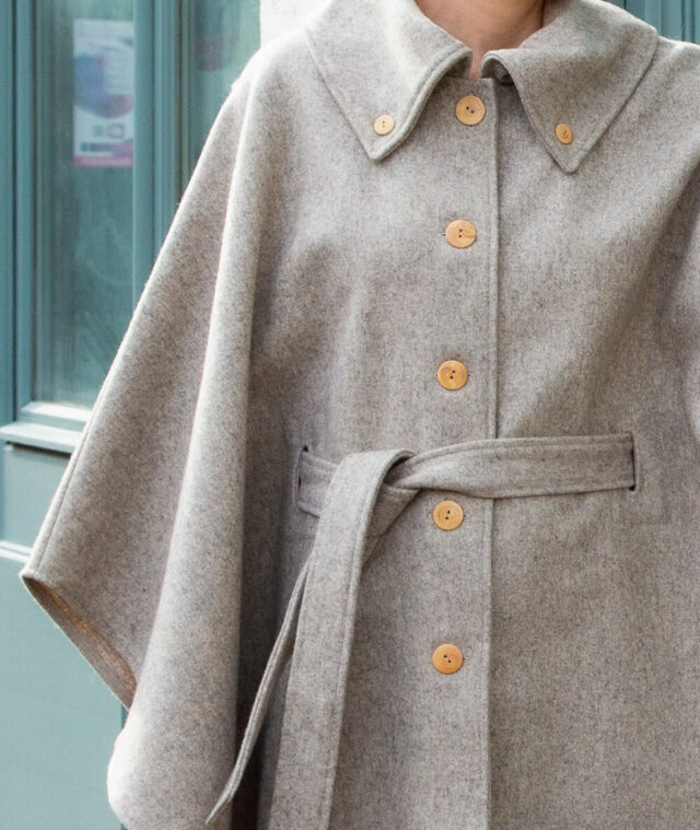 Ardelaine - Cape en feutre de laine fin de collection - Aurance