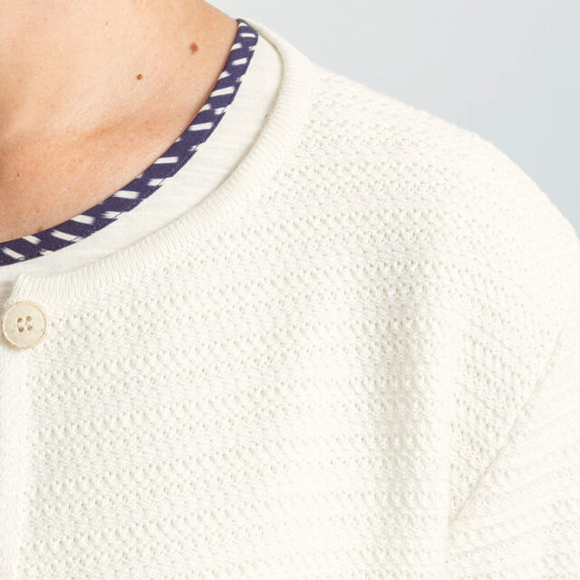 Maison Solfin - Cardigan en coton col rond Made in France| B.Solfin