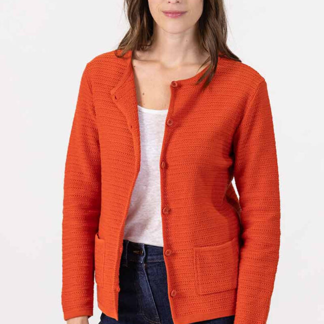 Maison Solfin - Cardigan en coton col rond Made in France| B.Solfin
