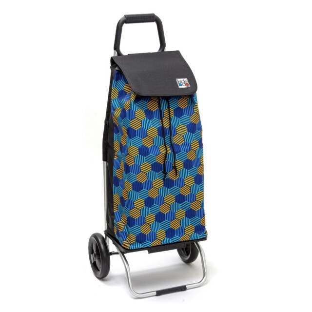 Mon Chariot de Courses - Chariot de courses pliable Carlux – Sac 55L imperméable – Hexablue