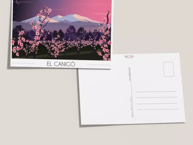 Foliove - Carte postale El Canigó - Pêchers en fleurs