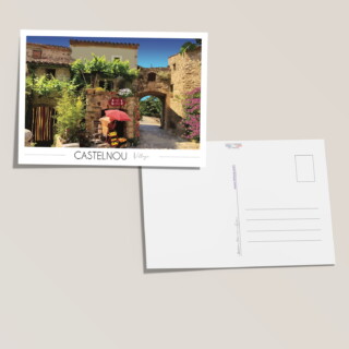 Carte postale Castelnou Village par la marque Foliove Foliove - Carte postale Castelnou Village