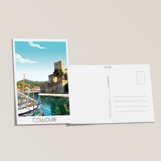Carte postale Collioure Château Royal par la marque Foliove Foliove - Carte postale Collioure Château Royal